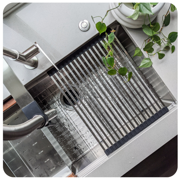 Zeek 27 x 19 Inch Undermount / DropIn Workstation Kitchen Sink 16G St