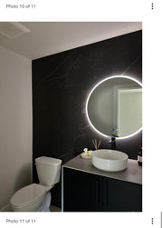 Zeek 30" BackLit LED Round Bathroom Wall Mirror MARD30