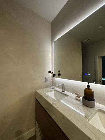 Zeek 60"x36" Backlit LED Rectangular Bathroom Wall Mirror For Double Vanity MA6036