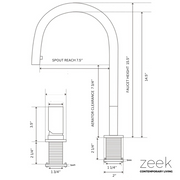 Zeek KF-11GM Gunmetal Pull-Down Kitchen Faucet