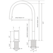 KF-22BN Brushed Nickle Pull-Down Kitchen Faucet