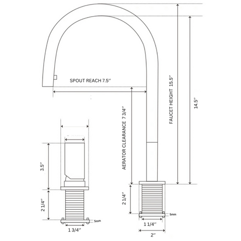 KF-22BN Brushed Nickle Pull-Down Kitchen Faucet