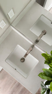 Zeek ZP-2015 Flat Bottom Large Rectangular U/M Bathroom Sink
