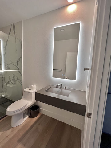 Zeek 48"x24" Backlit LED Rectangular Bathroom Wall Mirror For MA4824