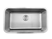Zeek ZS-3000 30'' Single Bowl Drawn Traditional Undermount / Drop-In Kitchen Sink