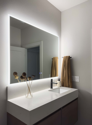 Zeek 48"x36" Backlit LED Rectangular Bathroom Wall Mirror MA4836