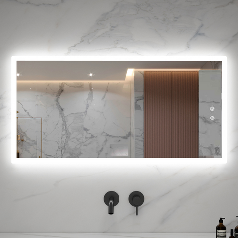 Zeek 48"x24" Backlit LED Rectangular Bathroom Wall Mirror For MA4824