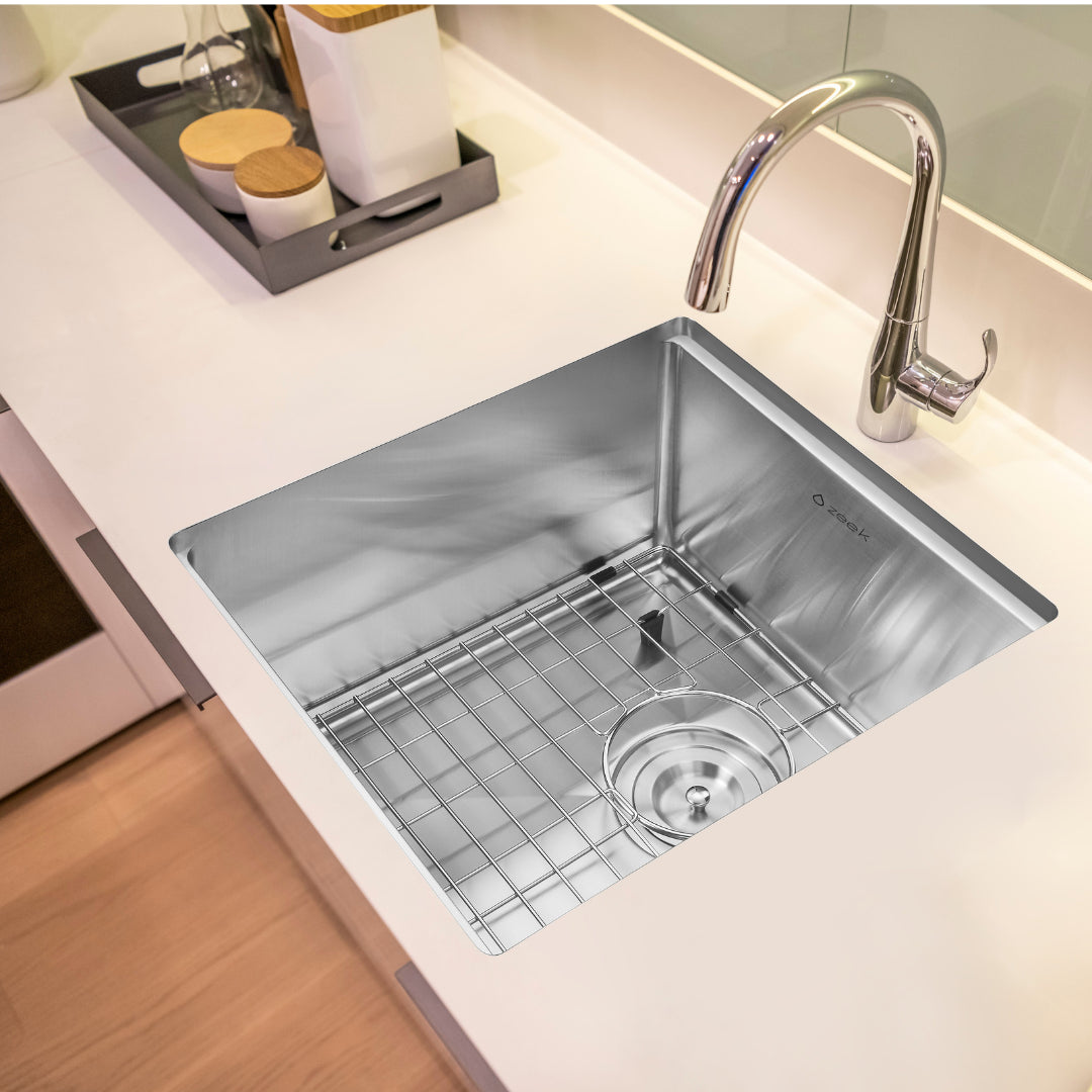 Zeek 17 x 19 Inch Undermount / Drop-In Workstation Sink for Small Kitc