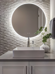 Large LED Round Mirror with Dimmable Lights, Best Solon Mirror with LED Lights, Bright LED, Modern Lighted Mirrors for Bathrooms, Best Quality Bathroom Mirror