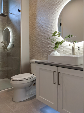 Large LED Round Mirror for Modern Bathroom, Best Solon Mirror with LED Lights, Modern Lighted Mirrors for Bathrooms, Led Bathroom Vanity Lights
