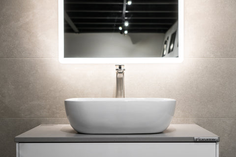 Zeek ZC812 Rectangular Vessel Ceramic Bathroom Sink