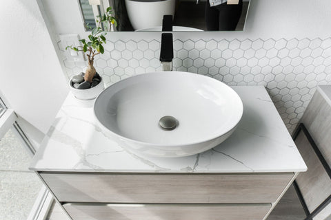 Zeek ZC215 20'' Oval Vessel Ceramic Bathroom Sink