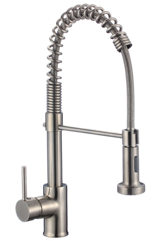 Zeek F-KB02 Brushed Nickel Pull-Down Kitchen Faucet