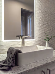 Zeek ZC214 Rectangle Vessel Ceramic Bathroom Sink