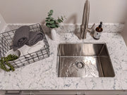 Zeek 24" Undermount Laundry Sink ZH-LU24 Stainless Steel 16g