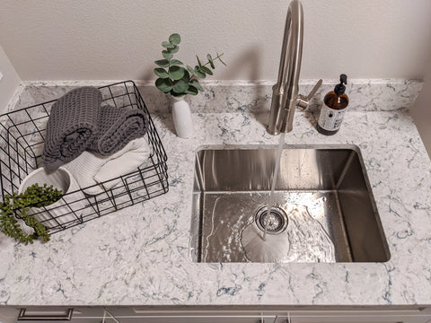 Zeek 24" Undermount Laundry Sink ZH-LU24 Stainless Steel 16g