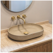 DDALF04 22'' Concrete Oval Vessel Sink - Bathroom