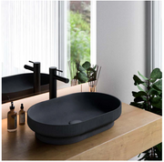 SUTOL02 22'' Concrete Rectangular Oval Vessel Sink - Bathroom