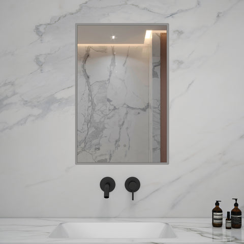 Large LED Rectangle Mirror for Modern Bathroom, Best Solon Mirror with LED Lights, Modern Lighted Mirrors for Bathrooms, Led Bathroom Vanity Lights, Mirror for Hotel, Mirror for Makeup
