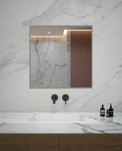 Seattle Lighting, Modern Led Lighting for Bathrooms, Best LED Mirrors,Large LED Rectangle Mirror with Dimmable Lights, Best Solon Mirror with LED Lights, Decorative Mirrors, Mirror for Small Vanity, Master Bath Mirror, Guest Bath Mirror, Accent Mirror