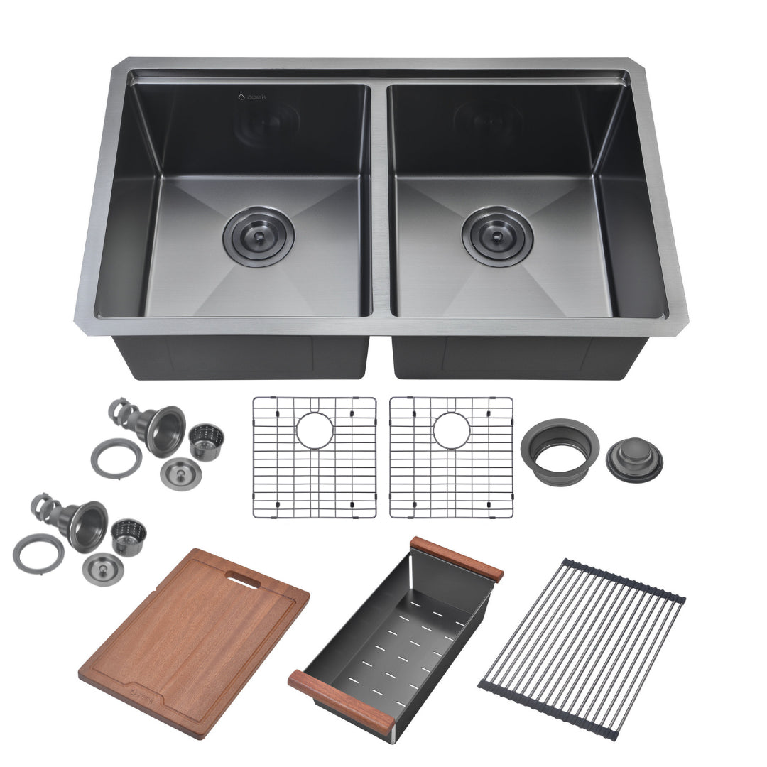 しんぐたんぐ KARAMAG 14 Inch Small Undermount Bathroom Sink Rectangle