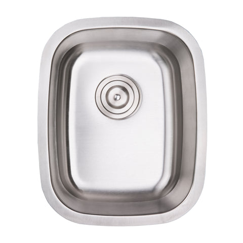 Zeek ZB-1518 15'' Traditional Undermount / Drop-In Bar Sink