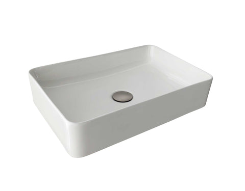 Zeek ZC214 Rectangle Vessel Ceramic Bathroom Sink