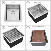 17 inch workstation small kitchen sink