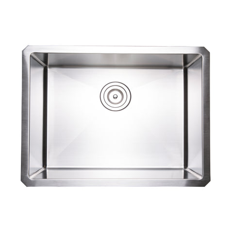Zeek 23" Small Radius Undermount / Drop-In  Bar / Kitchen Sink ZH-BR23