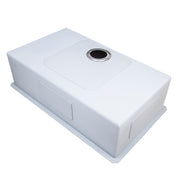 Zeek 32" Small Radius Undermount / Drop-In Single Bowl Kitchen Sink ZH-SB32