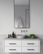 Zeek 60"x22" Black Metal Rectangular Wall Mirror, Thin Edge Full Length, Deep Set Mirror MB6022