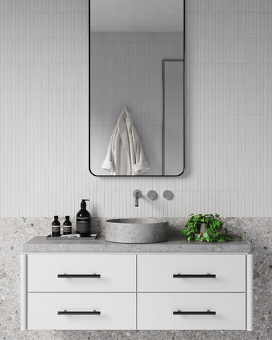 Zeek 60"x22" Black Metal Rectangular Wall Mirror, Thin Edge Full Length, Deep Set Mirror MB6022