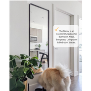Zeek 60"x22" Black Metal Rectangular Wall Mirror, Thin Edge Full Length, Deep Set Mirror MB6022