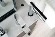 Zeek LED Chrome Single Handle Faucet with Matte Black Handle Spout F-BC92