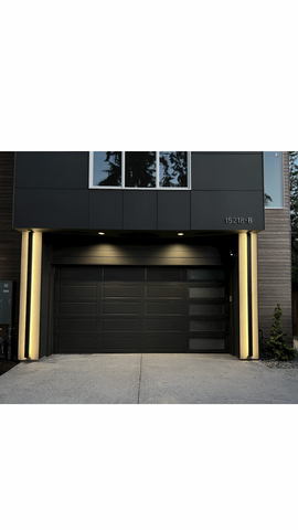 120” TALL EXTRA LARGE OUTDOOR LED LIGHT BAR GARAGE WALL - BLACK