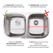 Zeek Kitchen Sink Bottom Grids Sink Protector Stainless Steel 11.6”x13.6” ZG-R1311