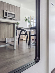 Zeek 60"x22" Black Metal Rectangular Wall Mirror, Thin Edge Full Length, Deep Set Mirror MB6022