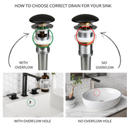 Zeek DB350 Matte Black Pop-Up Drain With Overflow