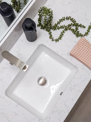 Zeek ZP-2015 Flat Bottom Large Rectangular U/M Bathroom Sink