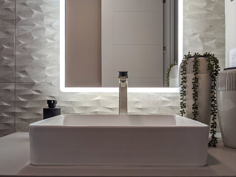 Zeek 24"x36" Backlit LED Rectangular Bathroom Wall Mirror M-BL02