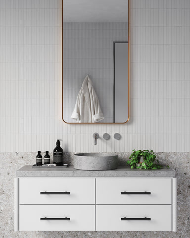 Zeek 60"x22" Gold Metal Rectangular Wall Mirror, Thin Edge Full Length, Deep Set Mirror MG6022