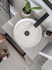 Zeek ZC140 14'' Round Vessel Ceramic Bathroom Sink