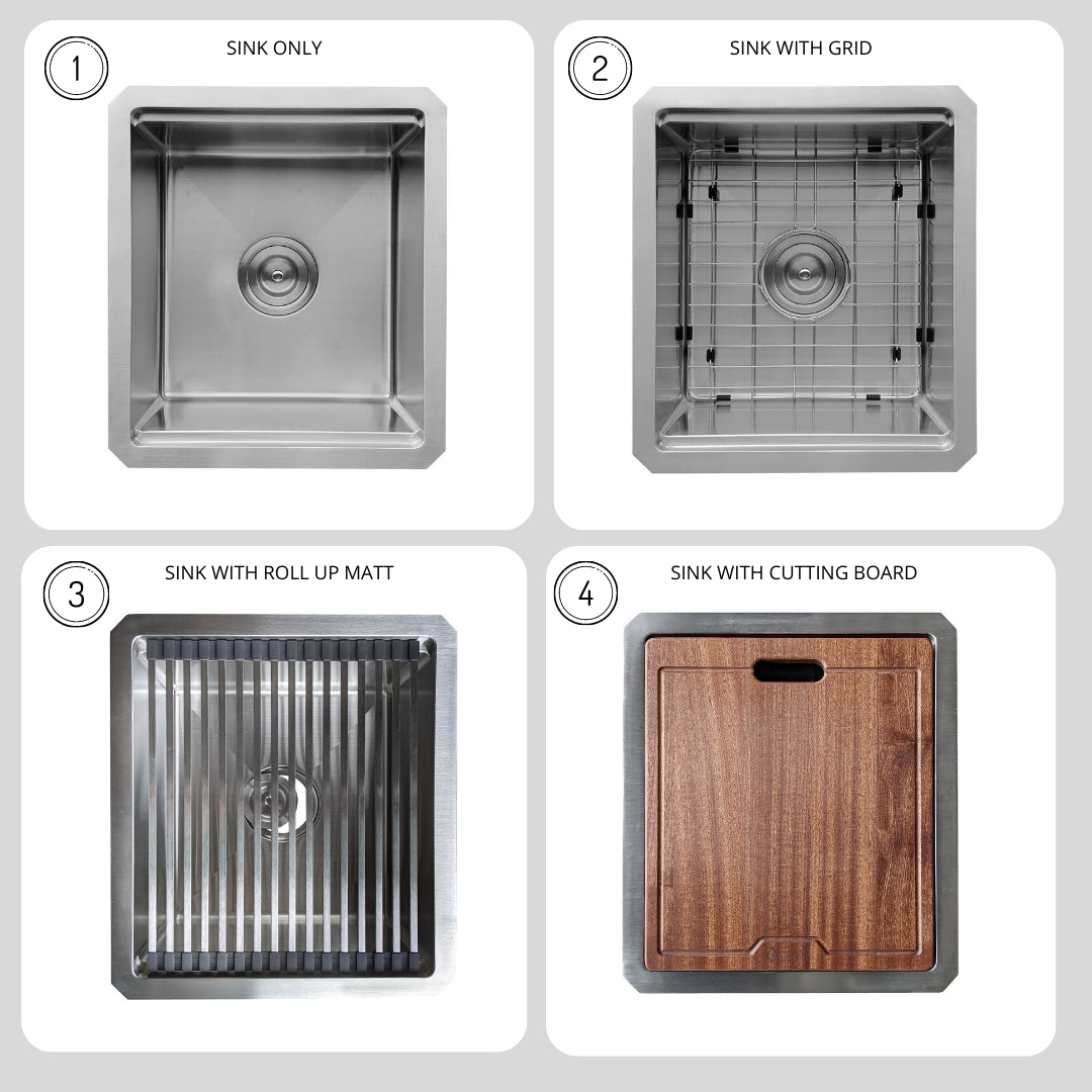シズク　FR Zeek 15 x 17 Inch Undermount / Drop-In Workstation Sink for