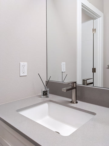 Zeek ZP-2015 Flat Bottom Large Rectangular U/M Bathroom Sink