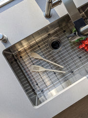 Zeek 32" Small Radius Undermount / Drop-In Single Bowl Kitchen Sink ZH-SB32
