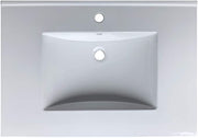 Zeek CT-3101 31" x 22" Vitreous China Ceramic Bathroom Vanity Top with Sink  - 1 Faucet Hole