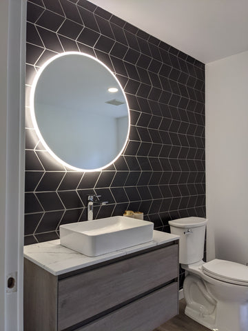 Zeek 32" BackLit LED lighted  Round Bathroom Wall Mirror M-RN32