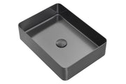 Gunmetal Black Grey Bathroom Stainless Steel Sink 18x13 Inch