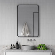 MB3624 Black Metal Thin Edge Wall Mirror
