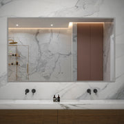 Double Vanity Mirror, Modern Led Lighting for Bathrooms, Best LED Mirrors,Large LED Rectangle Mirror with Dimmable Lights, Best Solon Mirror with LED Lights, Decorative Mirrors, Mirror for Small Vanity, Master Bath Mirror, Guest Bath Mirror, Accent Mirror